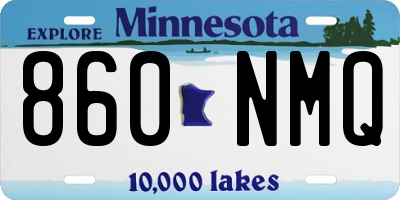 MN license plate 860NMQ