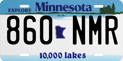 MN license plate 860NMR