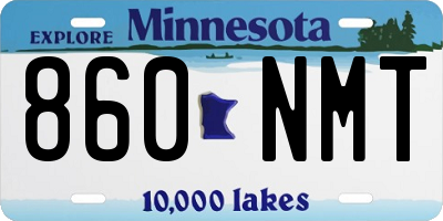 MN license plate 860NMT