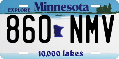 MN license plate 860NMV