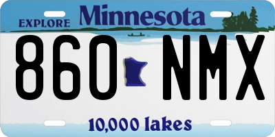 MN license plate 860NMX