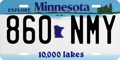MN license plate 860NMY