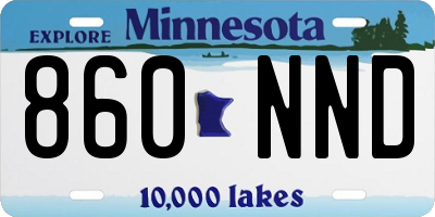 MN license plate 860NND