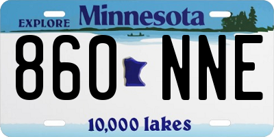 MN license plate 860NNE
