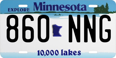 MN license plate 860NNG