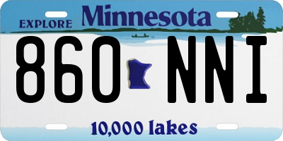 MN license plate 860NNI