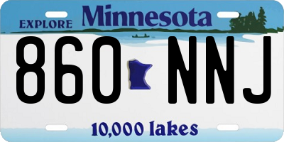 MN license plate 860NNJ