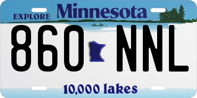 MN license plate 860NNL