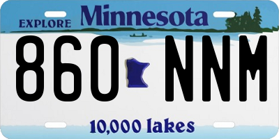 MN license plate 860NNM