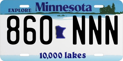 MN license plate 860NNN