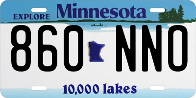 MN license plate 860NNO