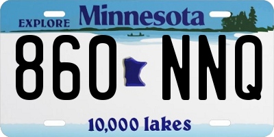 MN license plate 860NNQ