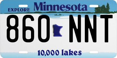 MN license plate 860NNT