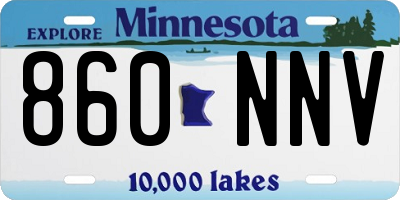 MN license plate 860NNV