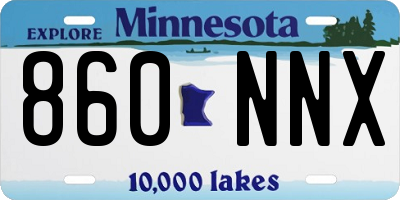MN license plate 860NNX