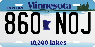 MN license plate 860NOJ