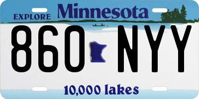 MN license plate 860NYY
