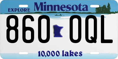MN license plate 860OQL
