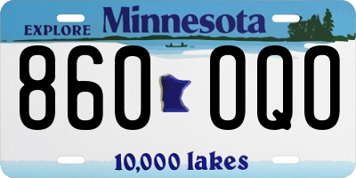 MN license plate 860OQO