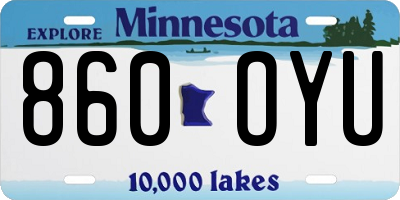 MN license plate 860OYU