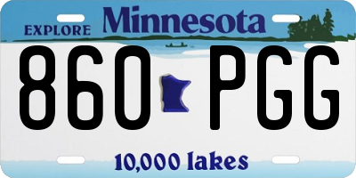 MN license plate 860PGG