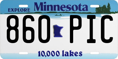 MN license plate 860PIC
