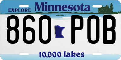 MN license plate 860POB