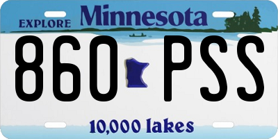 MN license plate 860PSS