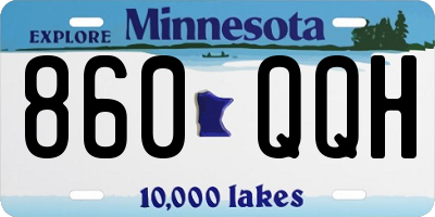 MN license plate 860QQH