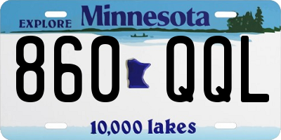 MN license plate 860QQL