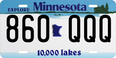 MN license plate 860QQQ