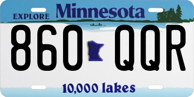 MN license plate 860QQR