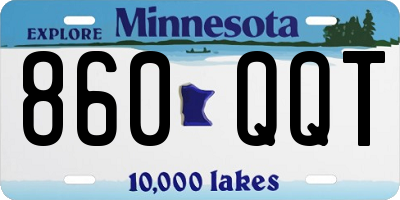 MN license plate 860QQT