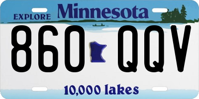 MN license plate 860QQV
