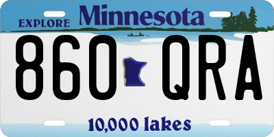 MN license plate 860QRA