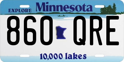 MN license plate 860QRE