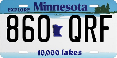 MN license plate 860QRF