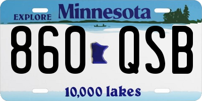 MN license plate 860QSB