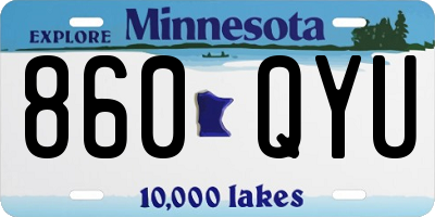 MN license plate 860QYU