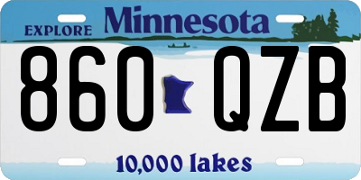 MN license plate 860QZB