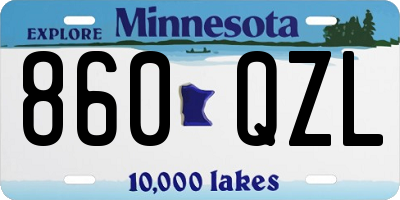 MN license plate 860QZL