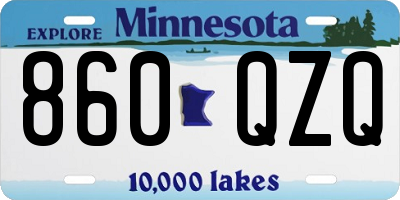 MN license plate 860QZQ