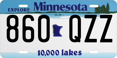 MN license plate 860QZZ