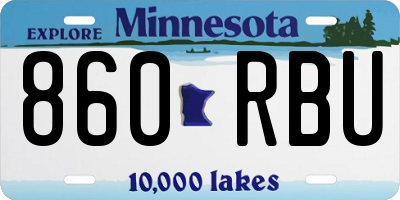 MN license plate 860RBU