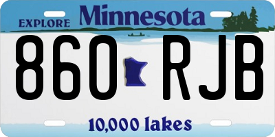 MN license plate 860RJB