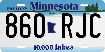 MN license plate 860RJC