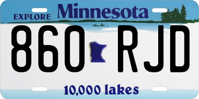 MN license plate 860RJD
