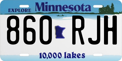 MN license plate 860RJH