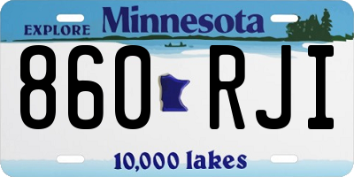 MN license plate 860RJI