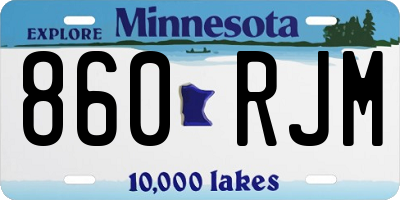 MN license plate 860RJM